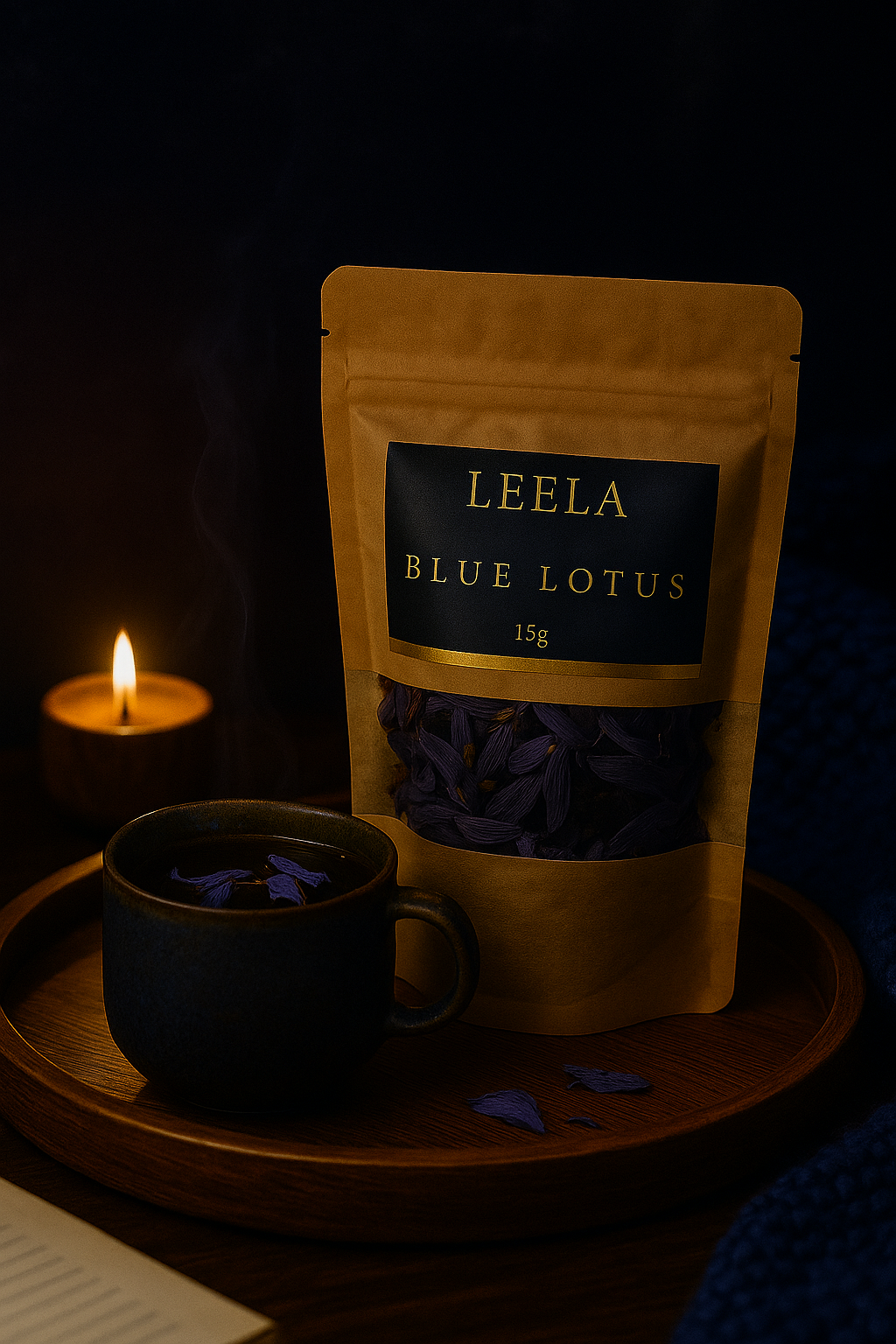 Dried Blue Lotus Flowers (Nymphaea Caerulea)